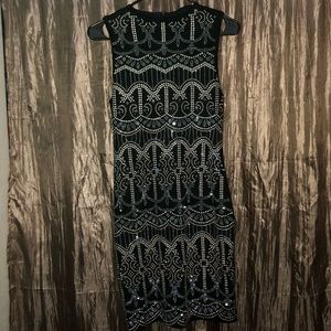 A’GACI Black Courtney Studded Bodycon Dress